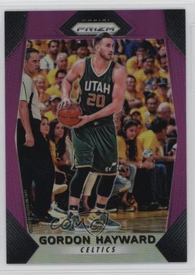 2017-18 Panini Prizm Purple Prizm 61/75 Gordon Hayward #15 14t3
