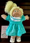 Vintage Cabbage Patch Kid Doll~Yarn Hair~Gr Eyes~Tooth~Dimples~Outfit~Birth Cert