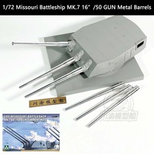 1/72 Missouri Battleship MK.7 16 /50 GUN TURRENT Metal Barrels for TAKOM 5015