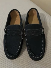 FootJoy Men's Size 8.5 M Club Casuals Suede Golf Loafers Blue Style 79007 Shoes