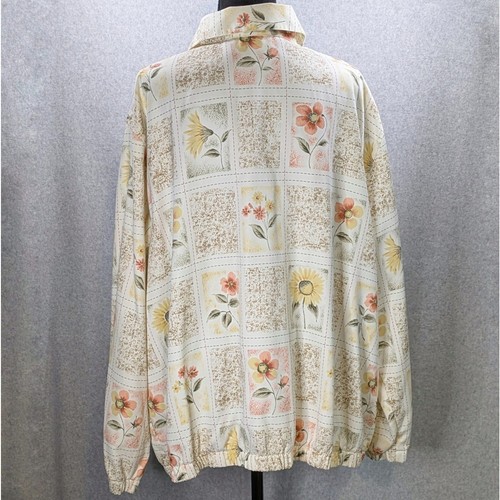 Vintage Alfred Dunner Jacket Womens 24W Full Zip Grandma Floral Beaded - Picture 11 of 11