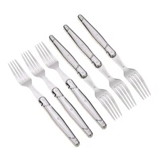 Forks Set of 6 Light Premium Dishwasher Safe Stainless Steel Flatware Silverw...