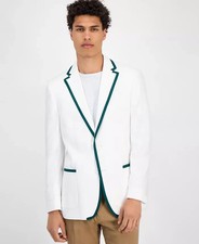  295 Tommy Hilfiger Men's Modern Fit Green Tipped Weave Sport Coat 44 R ymr1926a