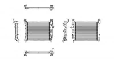 Radiador para 00-04 Dodge Dakota 4.7/5.2/5.9L V8 fila única CH3010296 55056426AA Foto 2 de 4