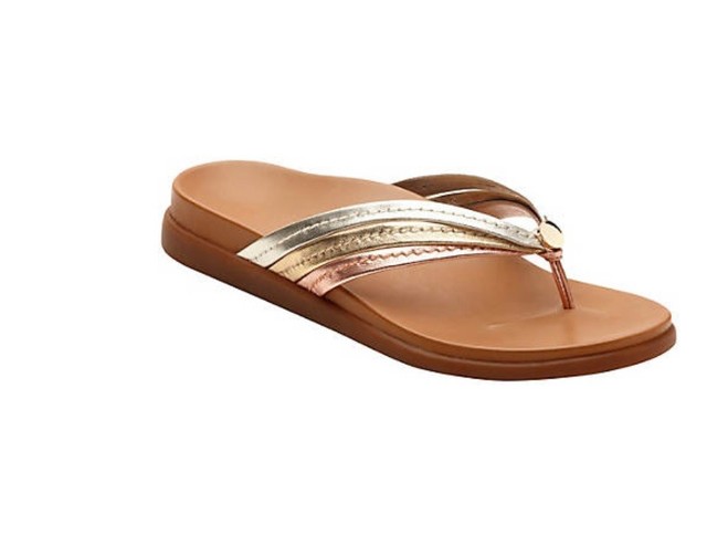 vionic sandals rose gold