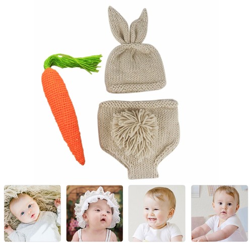 Knitted Bunny Diaper Costume Toddler Costume Newborn Photo Outfits