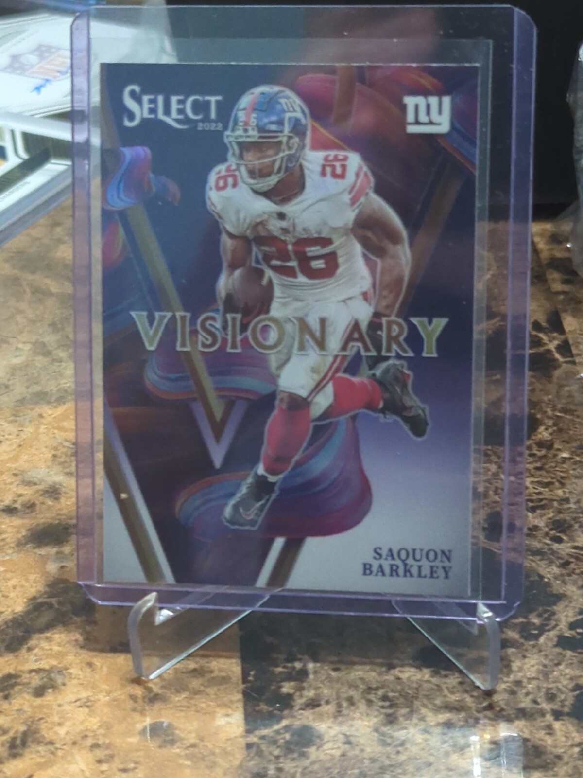 2022 SAQUON BARKLEY Panini Select VISIONARY SSP Case Hit New York Giants 🔥🔥