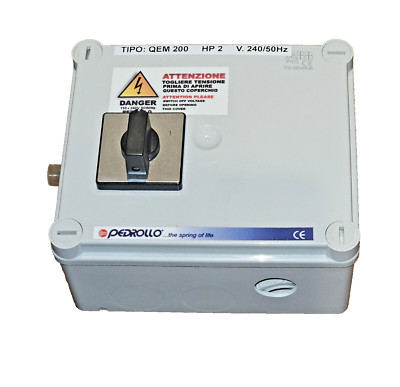 PEDROLLO QEM 200 - Electric panel for 2 HP single-phase electric pump