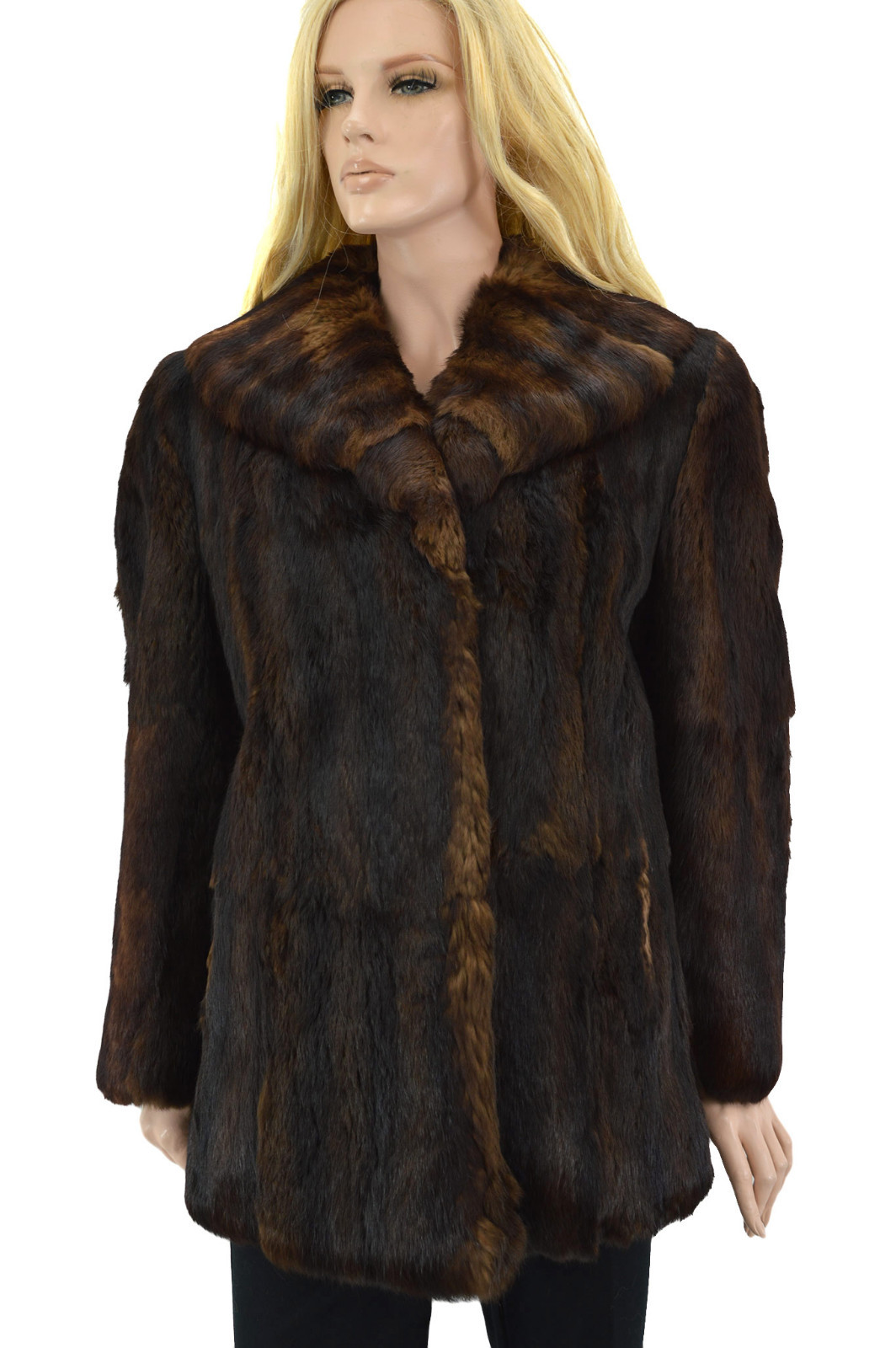 1.950 Brown ROYAL SAGA MINK Fur Coat Jacket Size M eBay