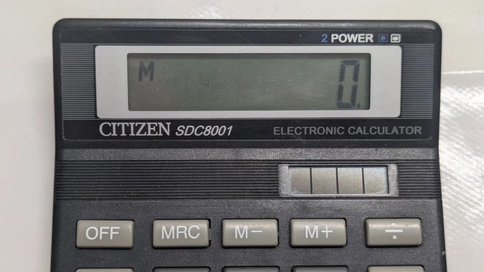 Vintage Citizen CT-600 CT600 10 Digit Solar Panel & Battery Retro Calculator - Image 3 of 4