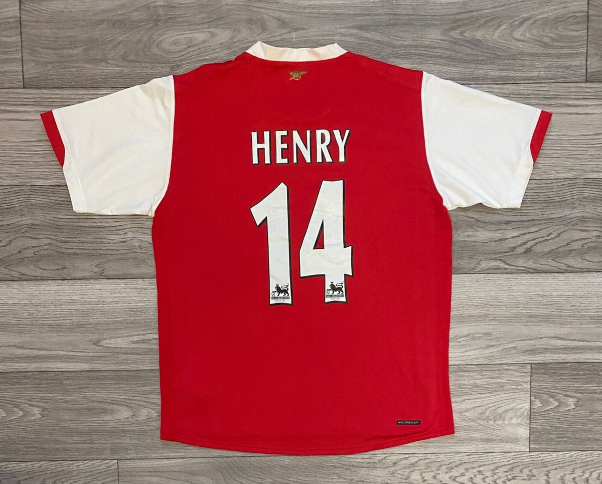 Arsenal 2006 2007 #14 Henry Home Football Jersey Soccer Shirt Nike
