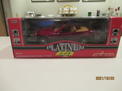 Majorette 1/18 Mercedes 500SL 1989 Rouge Métallisé - Rare En Boîte - Occasion