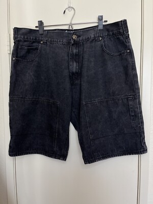 Rocawear Vintage Y2K Hip Hop Jay-Z Black Jeans Denim Shorts Men's