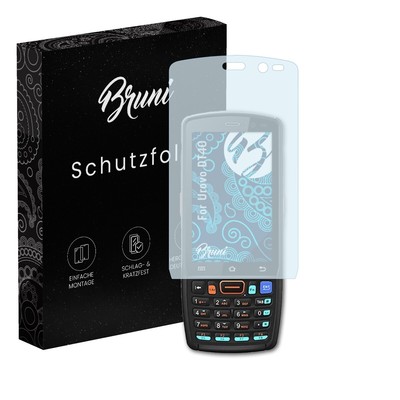 Bruni 2x Folie für Urovo DT40 Schutzfolie Displayschutzfolie