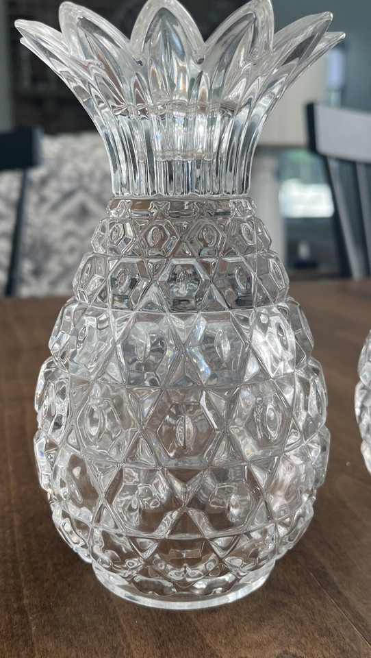 2 Crystal Pineapple Candle Holders By Shannon Designs Of Ireland eBay
