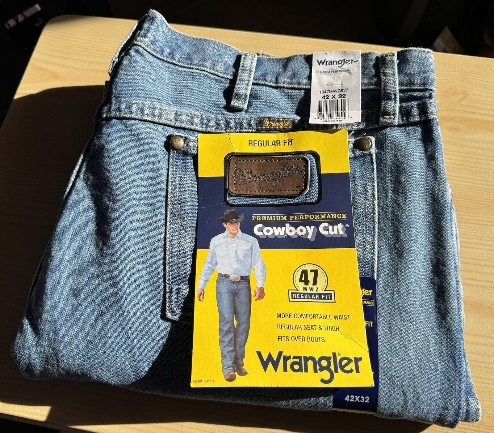 Wrangler Men's 47Mwz Premium Performance Cowboy Cut Regular Fit Prewashed Jeans