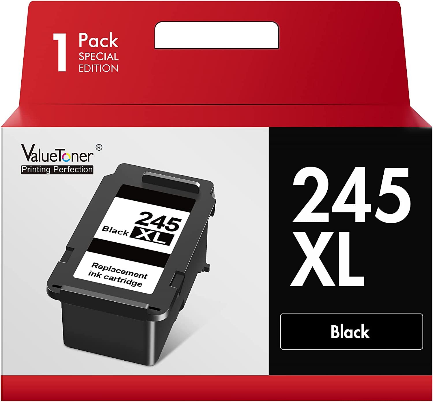 PG-245XL Black Ink Cartridge Remanufactured For Canon PIXMA MG2920, MG2522, MG2550, MX492, MX490