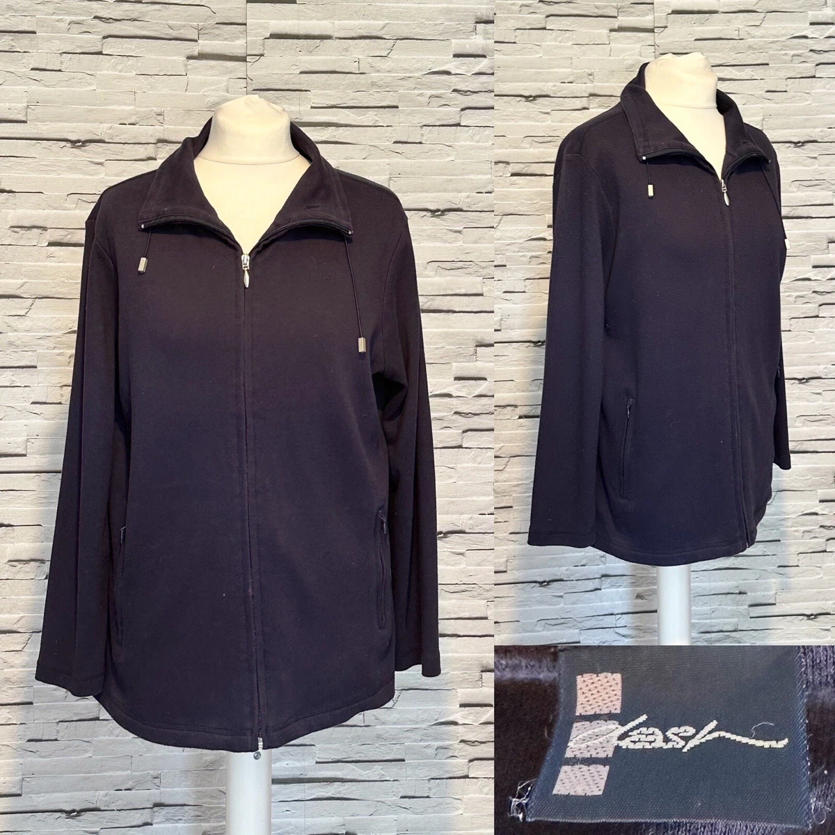 Ladies navy cardigan with pockets deals