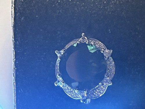 Anillo de plata esterlina de circón redondo de 3,80 quilates moldavita con 0,28 quilates talla 11 - Imagen 8 de 13