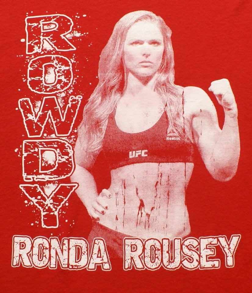 LOTE DE 2 camisetas Rowdy Ronda Rousey UFC Belt Fighter, hombre talla pequeña Foto 3 de 3