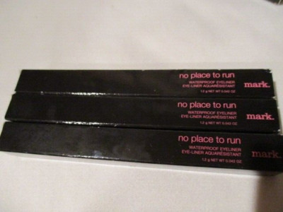 MARK/AVON ''No Place to Run'' Longwear Eyeliner Waterproof Pencil Set of 3 Colors 