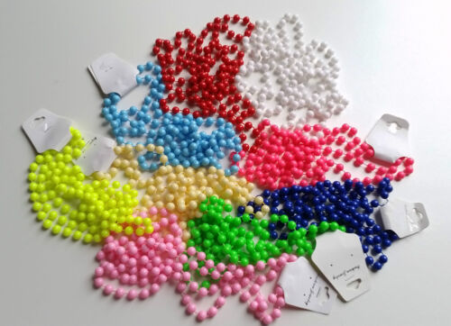 48 - 54" long rope bead strand necklace, 25  colour options,  Retro NeOn nights - Bild 1 von 29