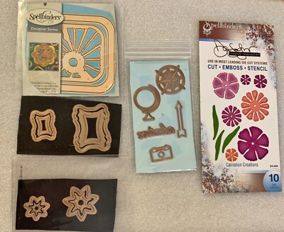 Spellbinders Cut Emboss Stencil Set+12 More S/B Misc Shape & Design Dies