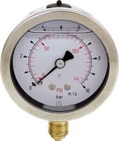 "Afriso Glyzerin-Manometer Ø63Mm DN8 1/4\" Radial 0-6Bar"