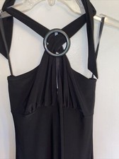 B. Moss Dress Jaylini Black Halter Style Stretch Poly Spandex Sexy XS