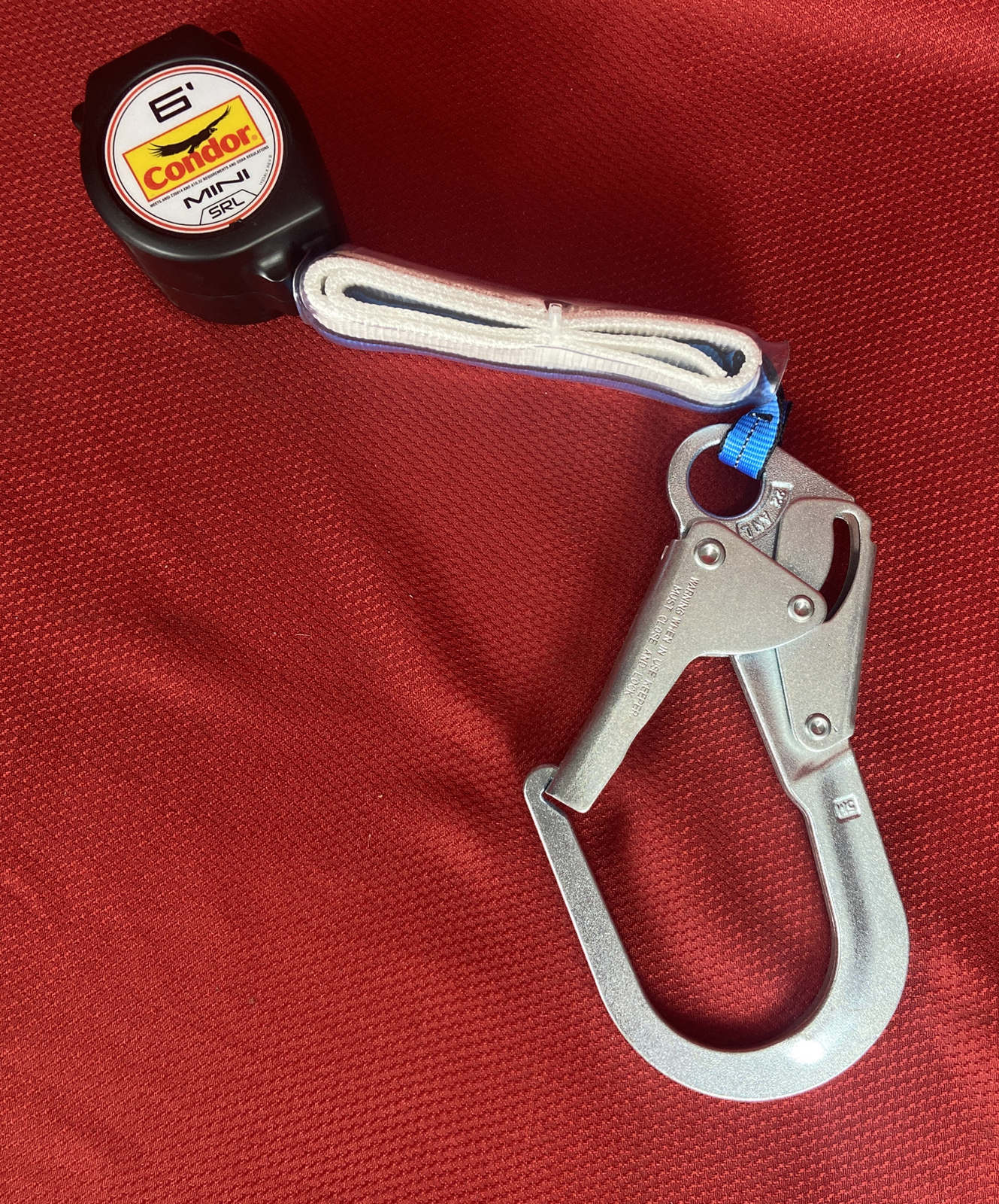 Condor 35KV04 6 Ft L 310 Lb Weight Cap 2 Leg SelfRetracting Lifeline