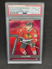 2016-17 FLEER SHOWCASE METAL UNIVERSE ROOKIE PMG RED PATRICK KANE #ed/150 PSA 9