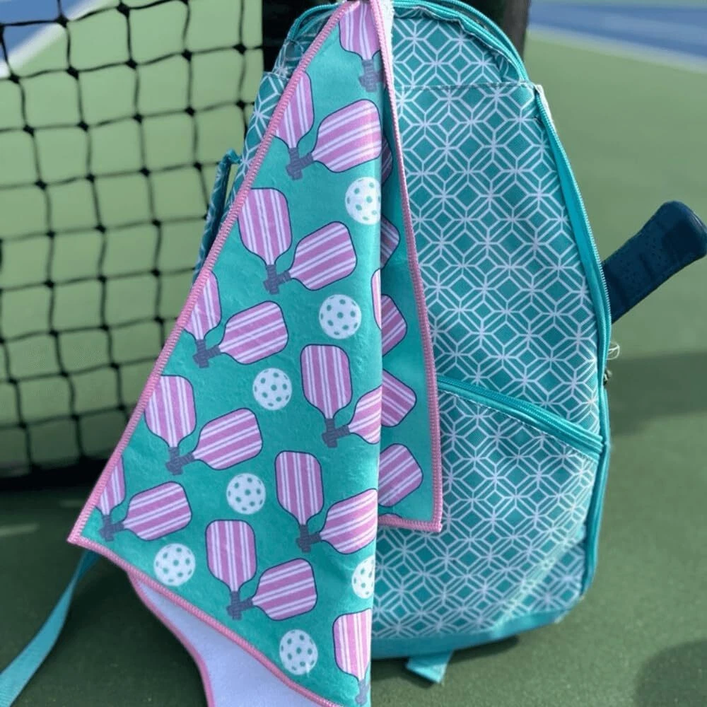 Pickleball Towels in Fashionable Prints - Cute 15x17 inch Microfiber & Cotton...
