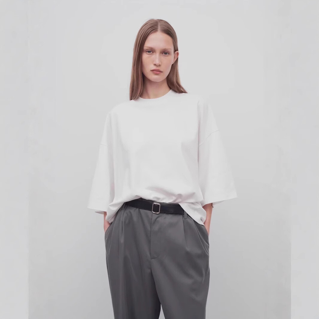 FILA T shirt donna THE ROW primavera semplice vita alta sagoma ampia moda top