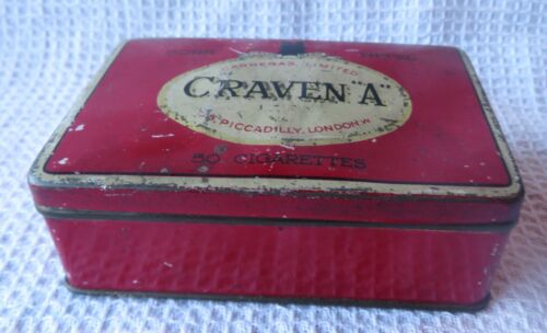 Vintage seltene Craven A rote Zigarettendose - Bild 1 von 10