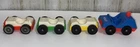 VTG FISHER PRICE Little People Vehicles - Cars & Police Car - Lot of 4
