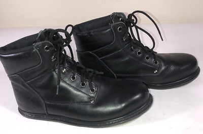 Big Mac Boots Work Leather Black Steel Toe Mens Sz 7 1/2 EE 