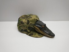 VTG Alligator Hat Snapback TTI Alaska 3D Mesh Camo 1990 Baseball Cap Novelty