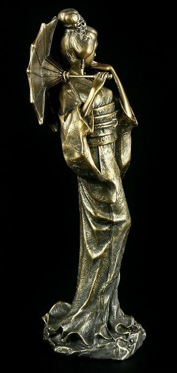 Geisha Figur - Koyuki mit Schirm - Statue Deko asiatisch - Bild 4 von 4