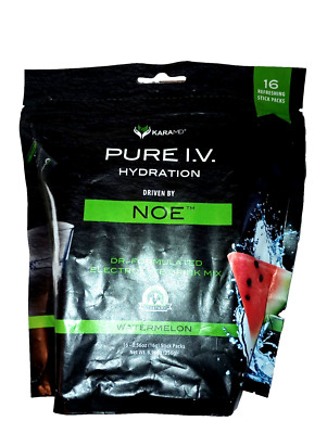 Pure I.V. Hydration NOE Watermelon 16 - 0.5 oz Stick Packets Exp 07/25