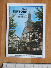 Stary składany plan plan plan miasta Kirtorf Vogelsberg mapa lata 80.