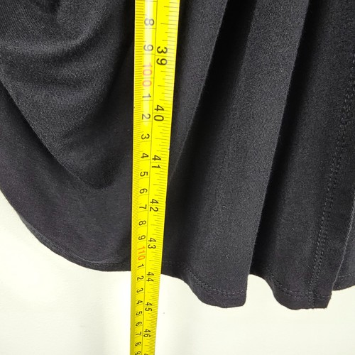 Taking Shape Tunic Top Womens S Black Draped Button Front Asymmetric Hem Stretch - Picture 7 of 8