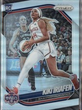 2025 Panini Prizm WNBA #72 Silver Kiki Iriafen Washington Mystics Rookie RC