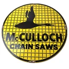 Vintage McCulloch Porcelain Sign - Chain Saws Flying Duck Advertising Sign