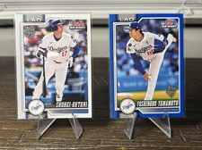 2026 Topps Rip Night #BB15 Blue Yoshinobu Yamamoto & Base BB-1 Shohei Ohtani