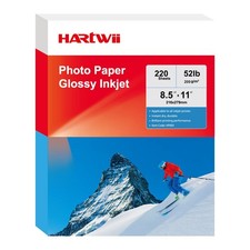 220 Pack Photo Paper Glossy Inkjet 8.5x11 inches 52lb 200Gsm Letter Size for ...