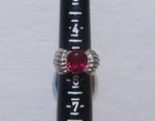 Wearable .925 Sterling Silver .23oz-6.4gm Red Ruby ring SZ 5.25