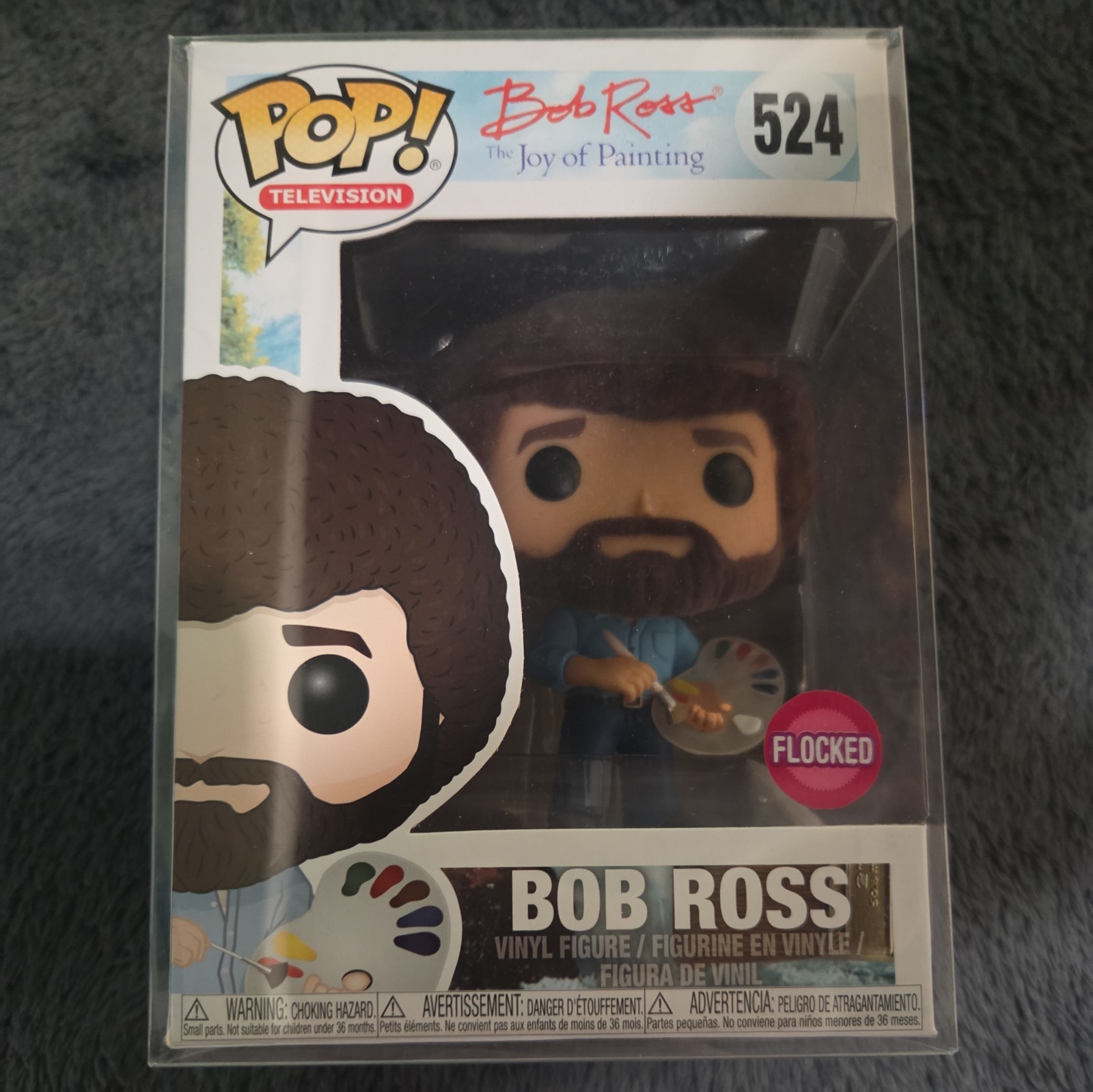 Funko Pop Television Joy of Painting Bob Ross Flocked 524 PB