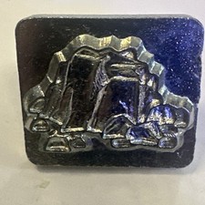 Strumento timbro pelle 1" paesaggio rocce deserto 8321 fuori produzione Craftool vintage