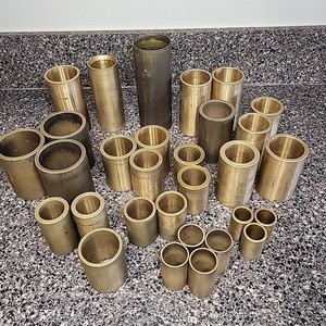 19 lbs Mixed Lot Bronze Sleeve Bushings Scrap Machinist Bearings Machine Shop