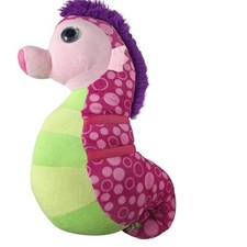 Wild Republic Jumbo Sweet Sassy Seahorse Plush Pink Purple Glitter Eyes 30"